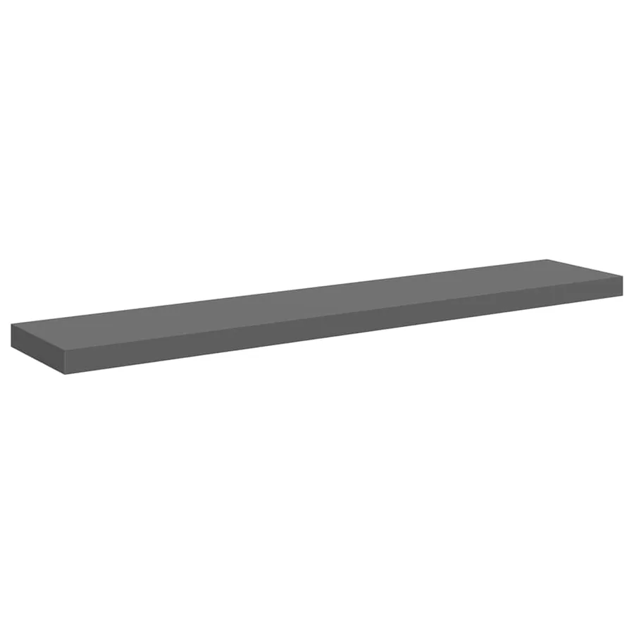 Étagères murales flottantes 2 pcs gris brillant 120x23,5x3,8 cm - 6