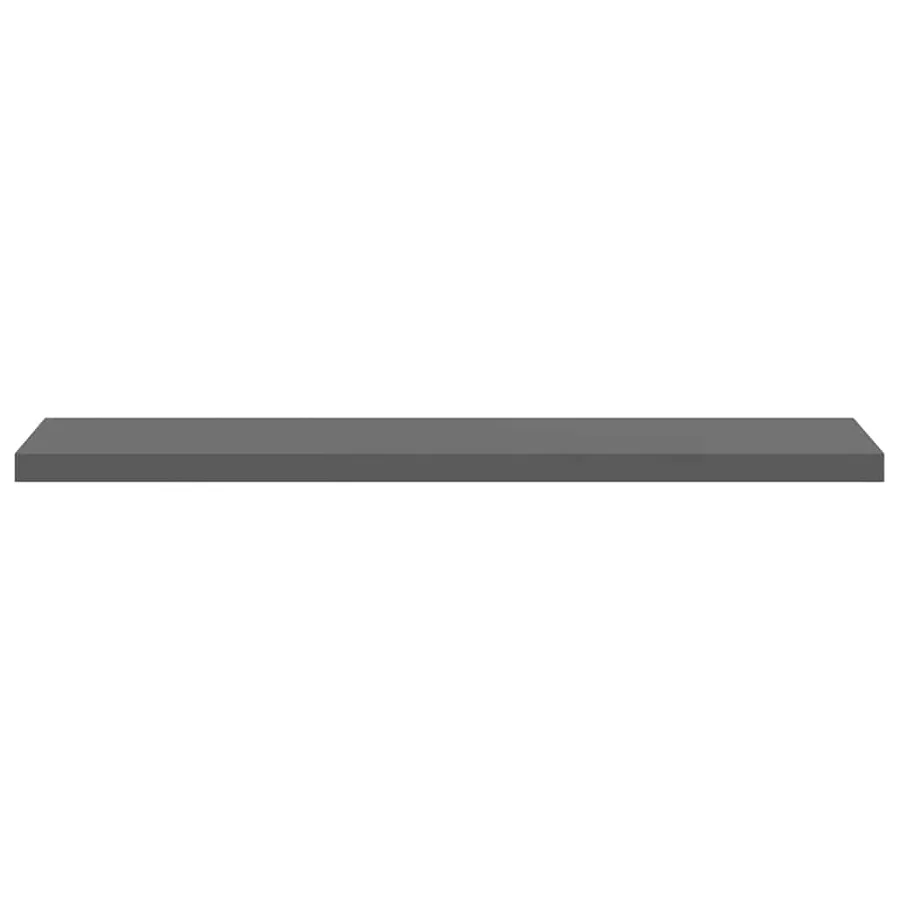 Étagères murales flottantes 2 pcs gris brillant 120x23,5x3,8 cm - 7