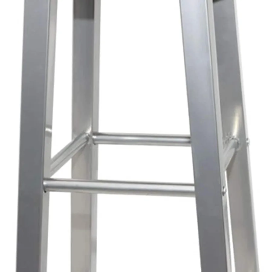 Tabourets de bar lot de 4 argenté et marron MDF - 4