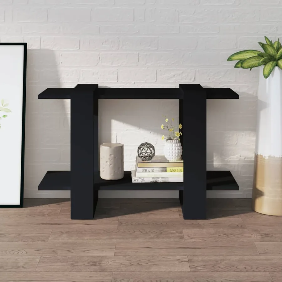 Bibliothèque/Séparateur de pièce Noir 80x30x51 cm - 3