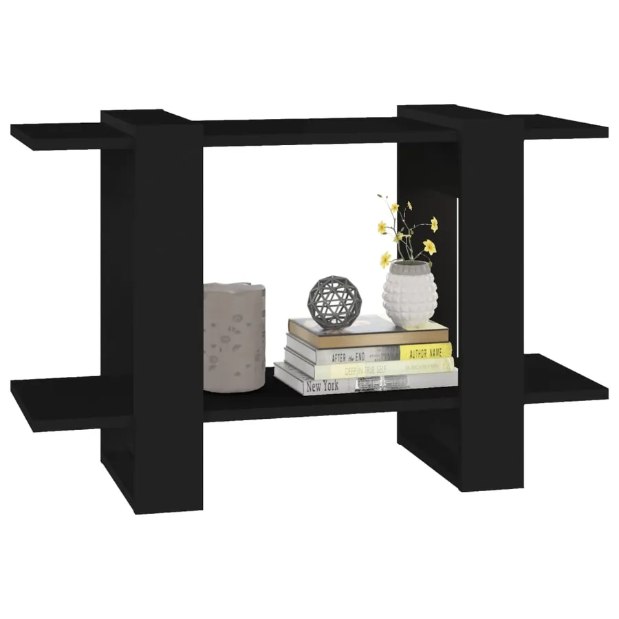 Bibliothèque/Séparateur de pièce Noir 80x30x51 cm - 4