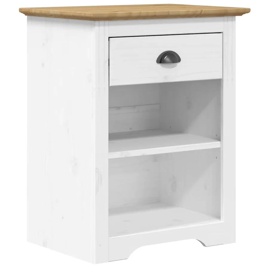 Table de chevet BODO marron 53x38,5x67 cm bois de pin massif - 2
