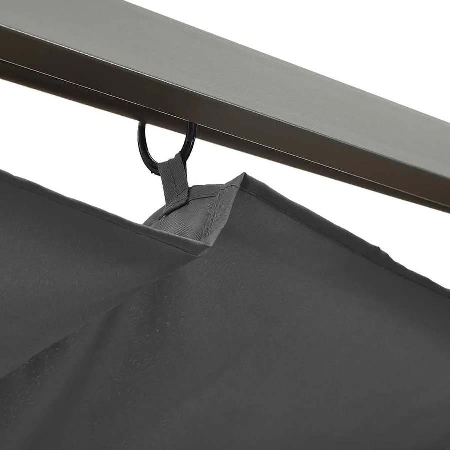Pergola avec toit rétractable anthracite 3x3 m acier 180 g/m² - 4