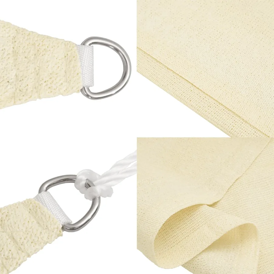 Voile d'ombrage 160 g/m² Crème 5x8 m PEHD - 6