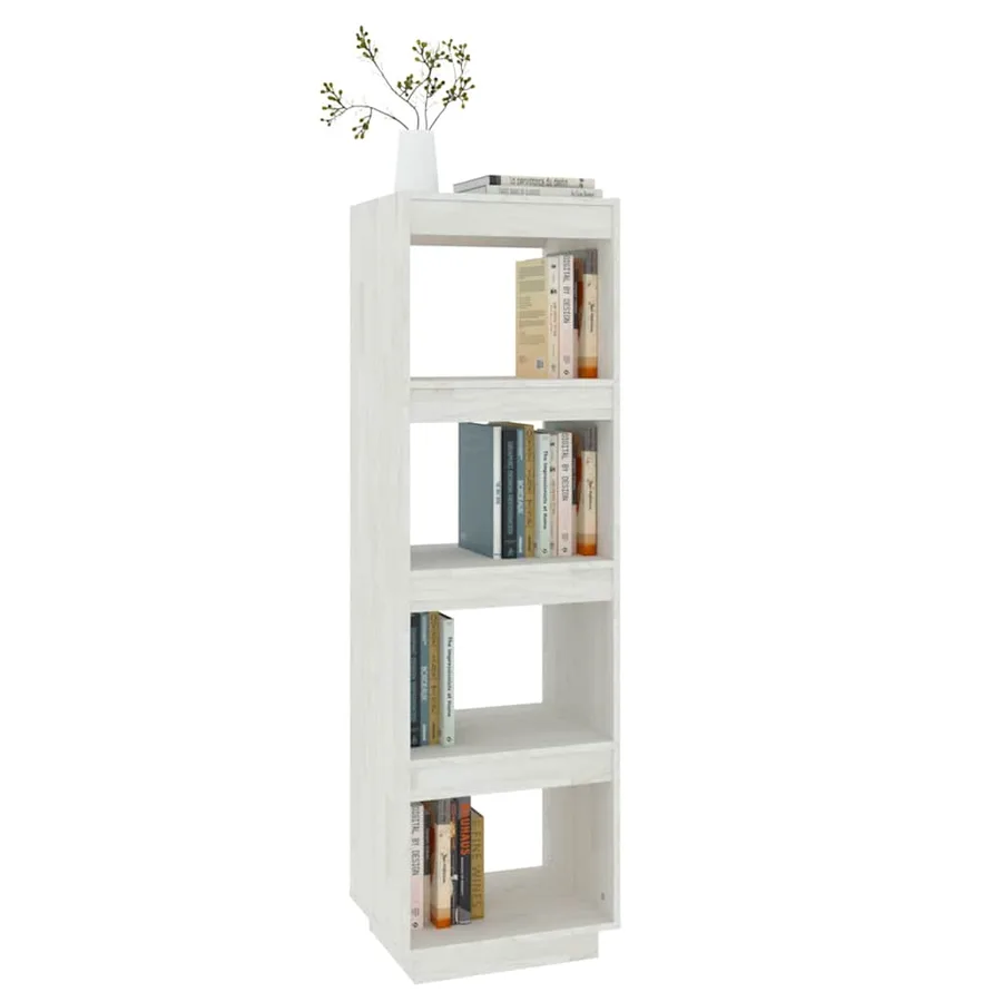 Bibliothèque/Séparateur de pièce Blanc 40x35x135 cm Pin massif - 4