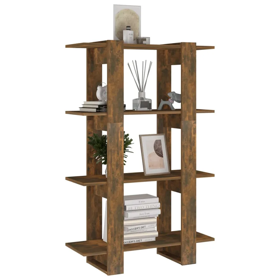 Bibliothèque/Séparateur de pièce Chêne fumé 80x30x123,5 cm - 4