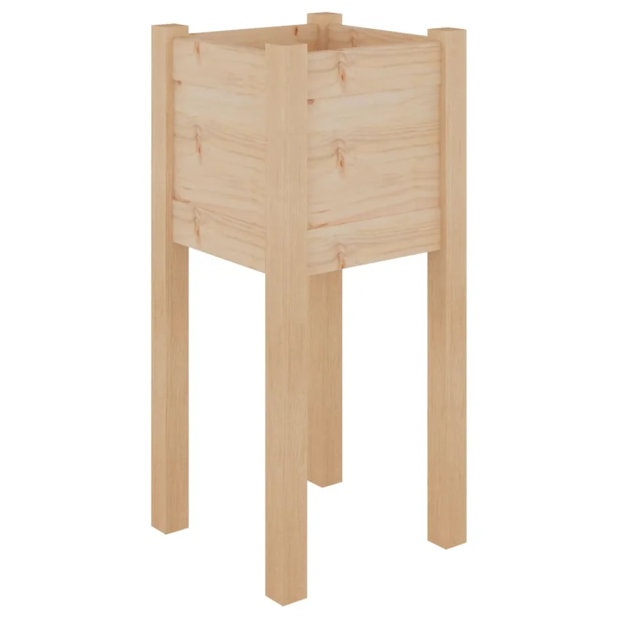 Jardinières d'extérieur 2 pcs 31x31x70 cm bois de pin massif - 4
