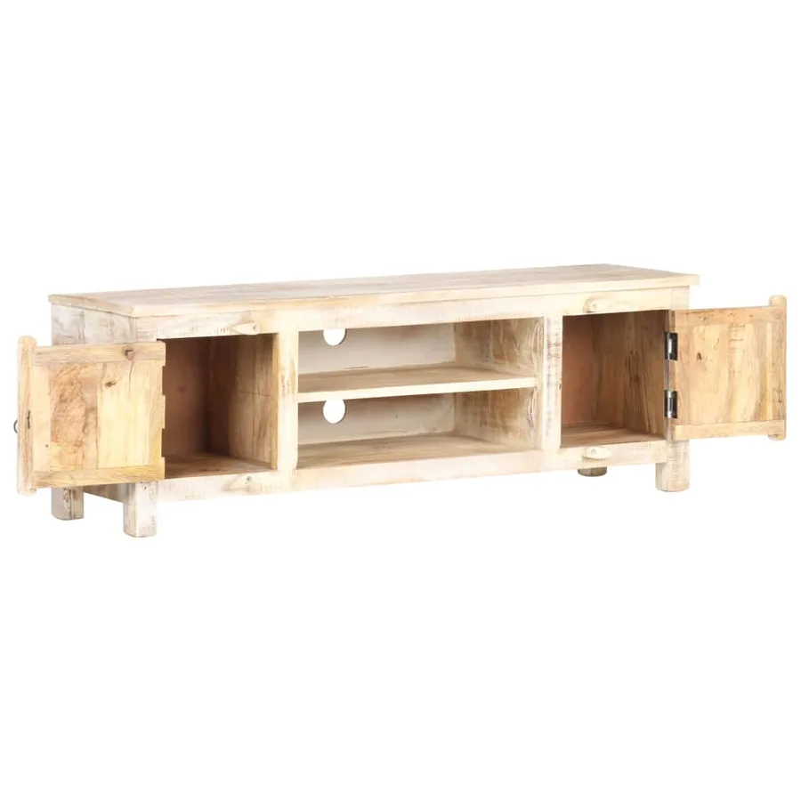 Meuble TV 120x30x40 cm Bois d'acacia brut - 2