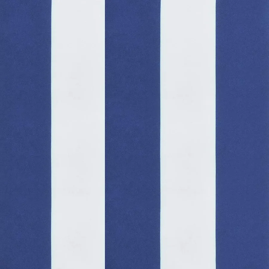 Coussins de banc de jardin lot de 2 rayures bleues et blanches - 8