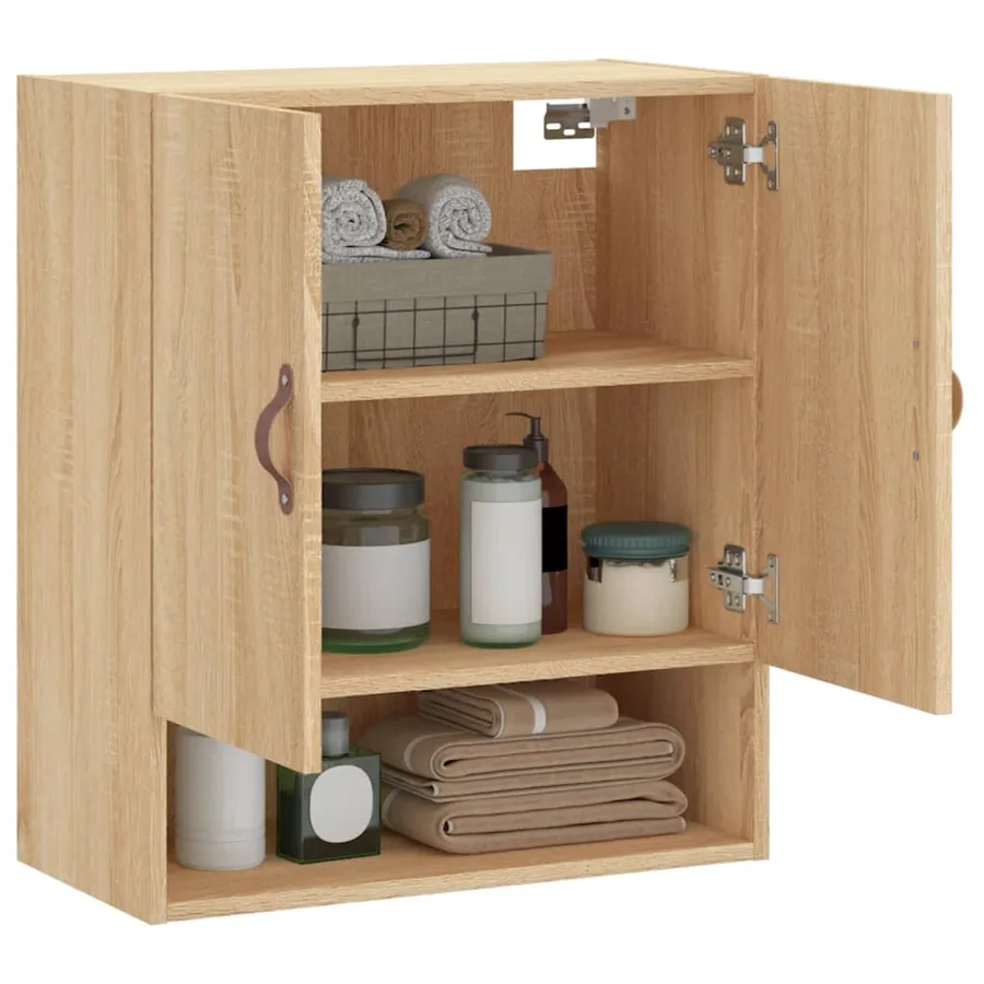 Armoire murale chêne sonoma 60x31x70 cm bois d'ingénierie - 4