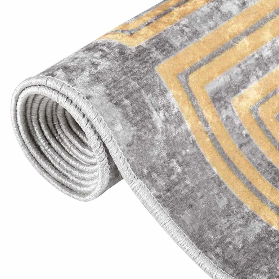 Tapis lavable 160x230 cm gris - 4
