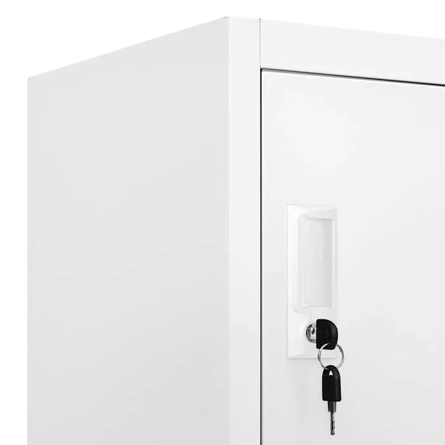 Armoire à casiers Gris clair 90x40x180 cm Acier - 7