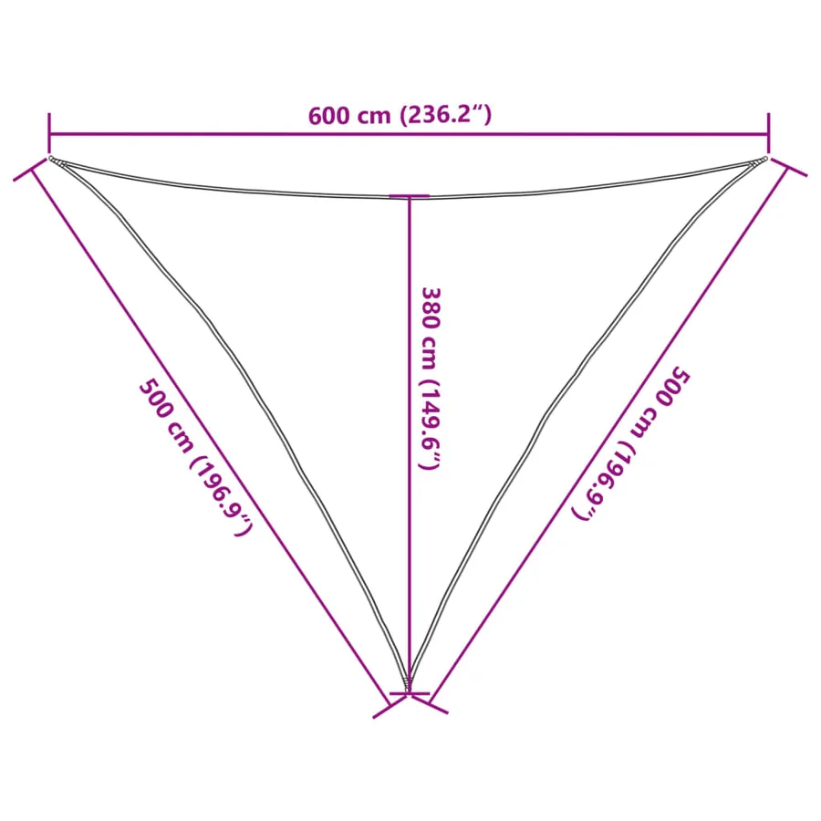Voile d'ombrage 160 g/m² Blanc 5x5x6 m PEHD - 10