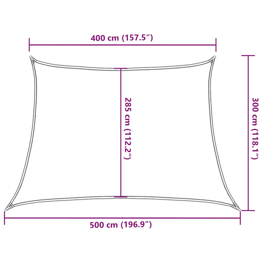 Voile d'ombrage 160 g/m² Taupe 4/5x3 m PEHD - 10