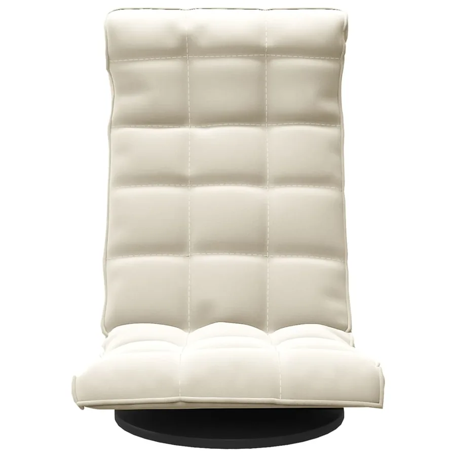 Chaise de sol pivotante Crème Velours - 3