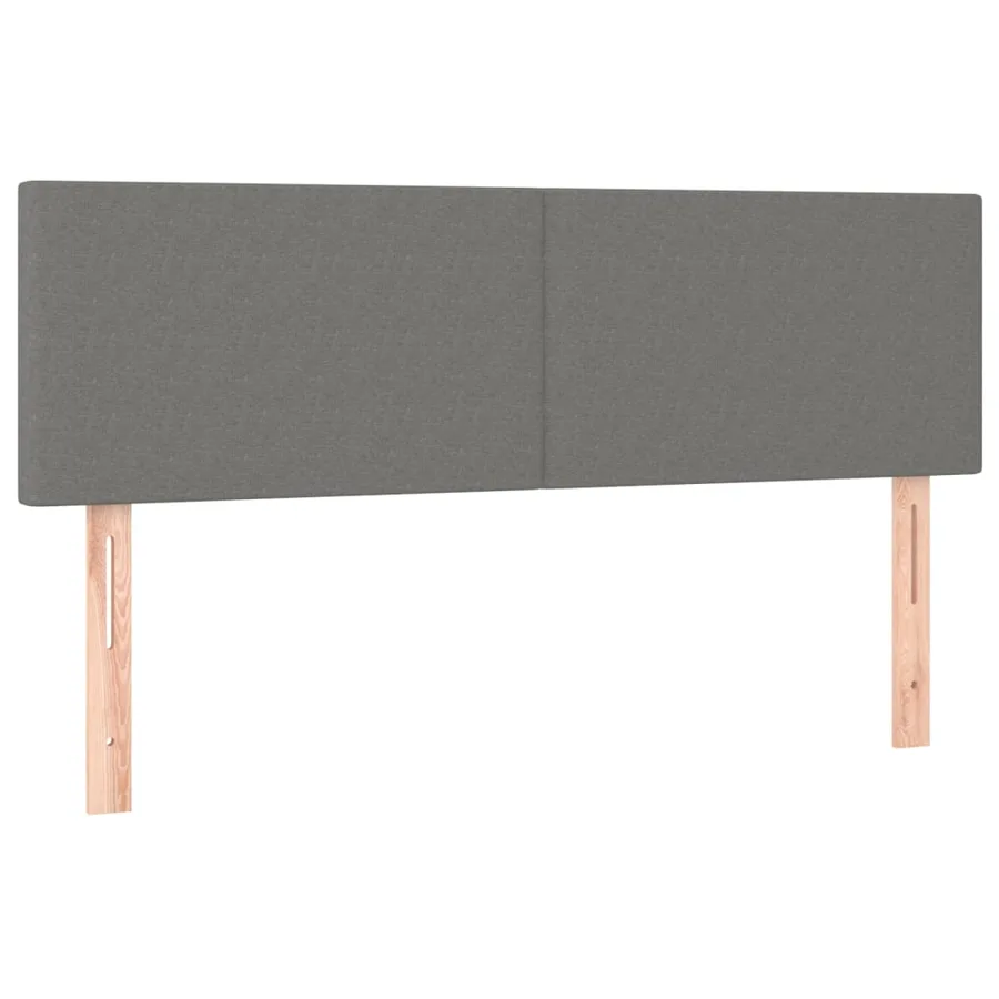 Sommier à lattes de lit et matelas et LED Gris foncé 140x190 cm - 7