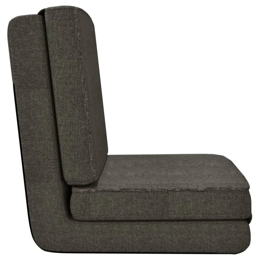 Chaise pliable de sol Gris foncé Tissu - 4