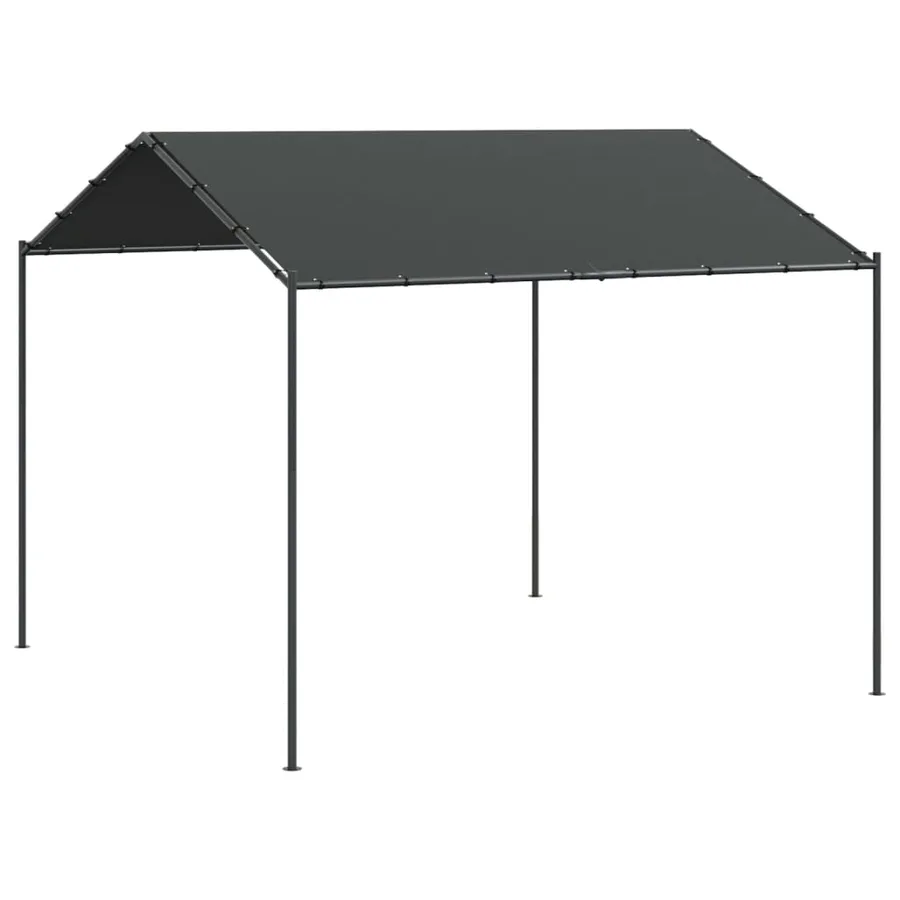 Tente à auvent anthracite 3x3 m acier et tissu - 2