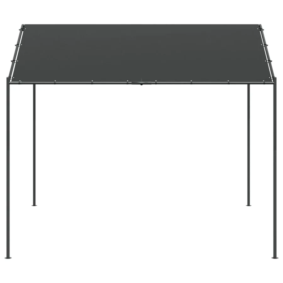 Tente à auvent anthracite 3x3 m acier et tissu - 3