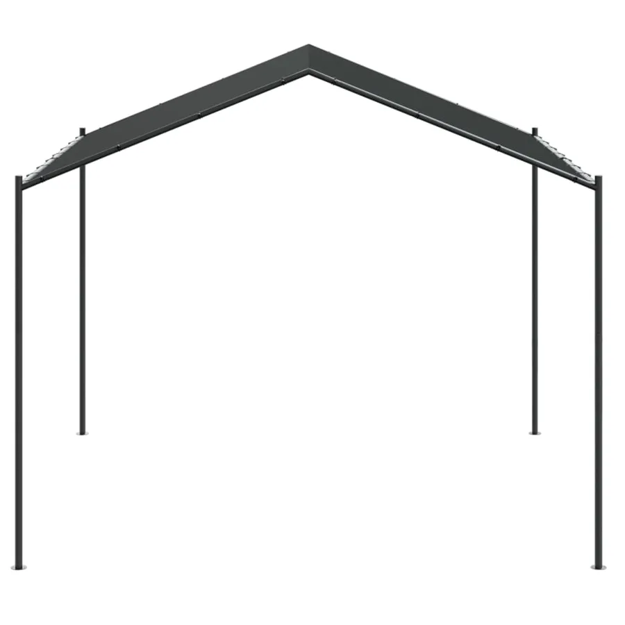 Tente à auvent anthracite 3x3 m acier et tissu - 4
