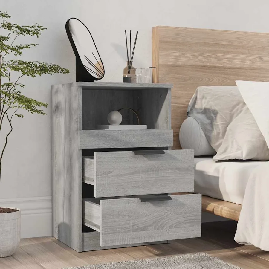 Tables de chevet 2 pcs Sonoma gris Bois d'ingénierie - 4