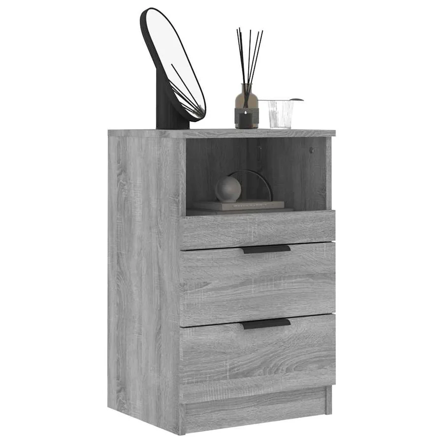 Tables de chevet 2 pcs Sonoma gris Bois d'ingénierie - 9