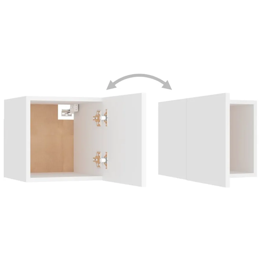 Table de chevet Blanc 30,5x30x30 cm Bois d'ingénierie - 7