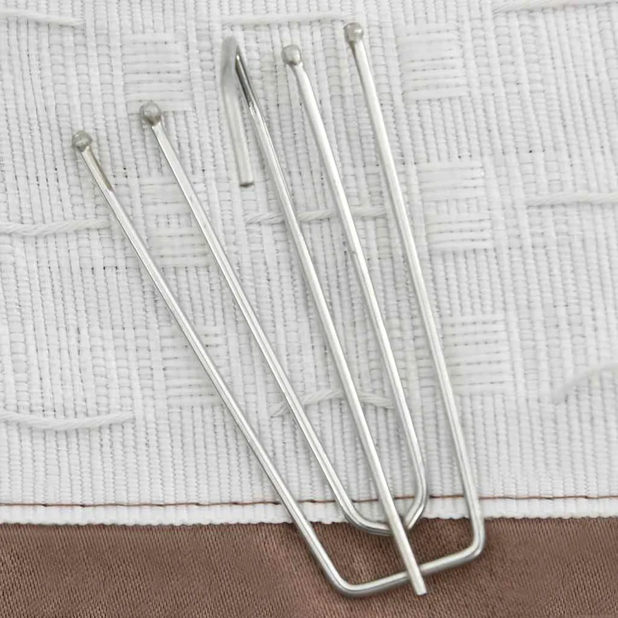 Rideaux occultants aspect lin et crochets 2 pcs Taupe 140x175cm - 3