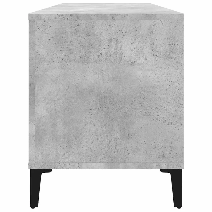 Armoire à disques gris béton 100x38x48 cm bois d'ingénierie - 6