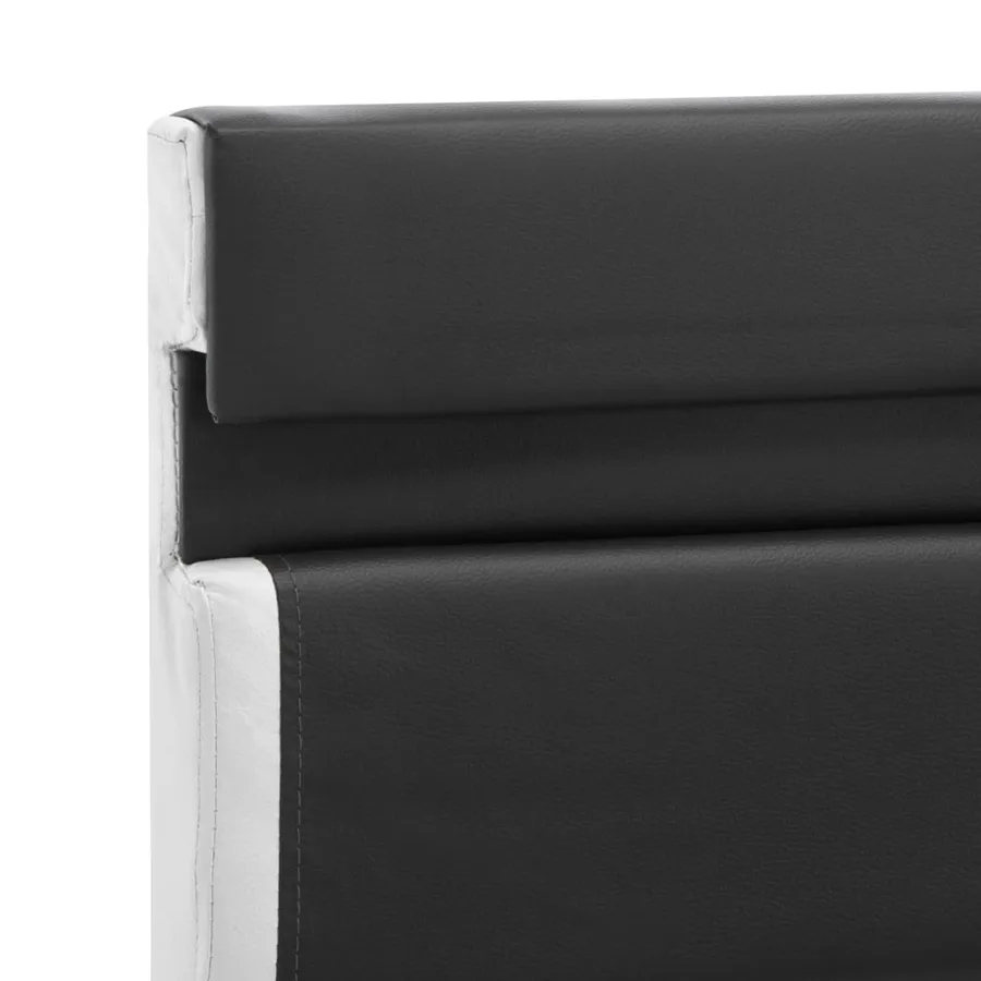 Cadre de lit avec LED sans matelas gris similicuir 140x200 cm - 6