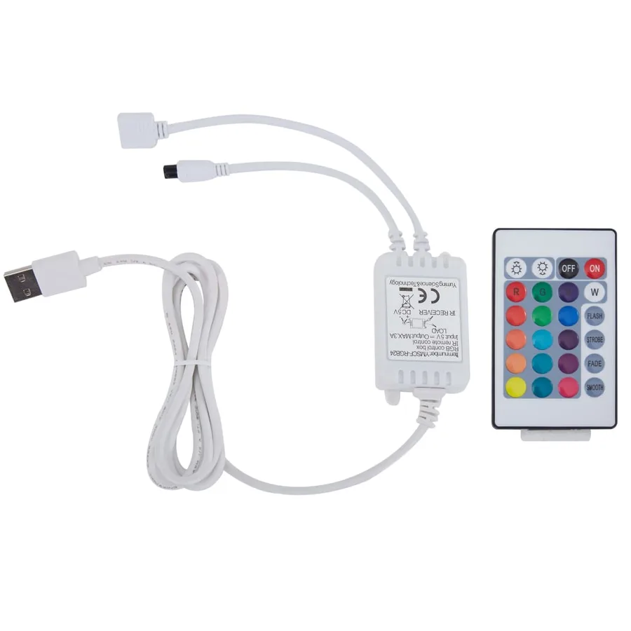 Cadre de lit avec LED sans matelas gris similicuir 140x200 cm - 8
