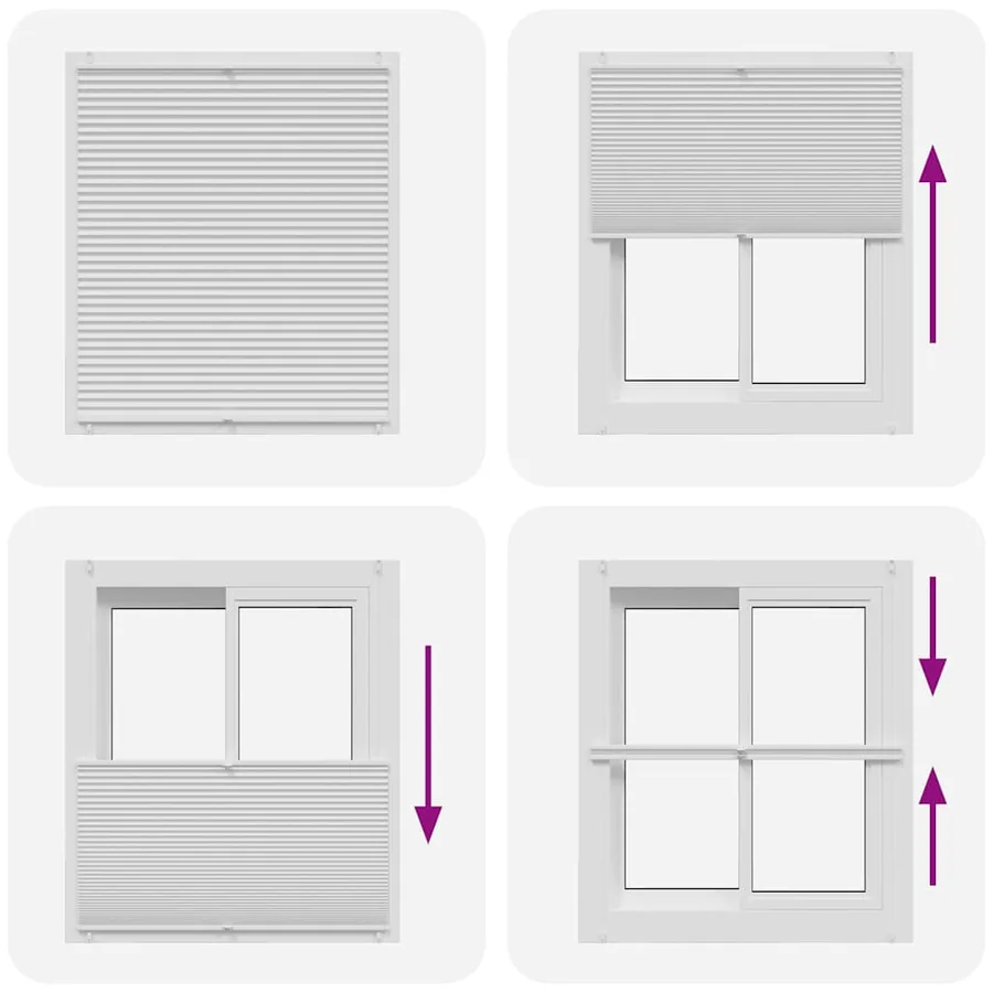 Store plissé 100x125 cm Blanc - 6