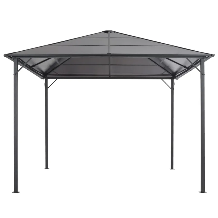 Tonnelle avec toit Aluminium 3x3 m Anthracite - 2