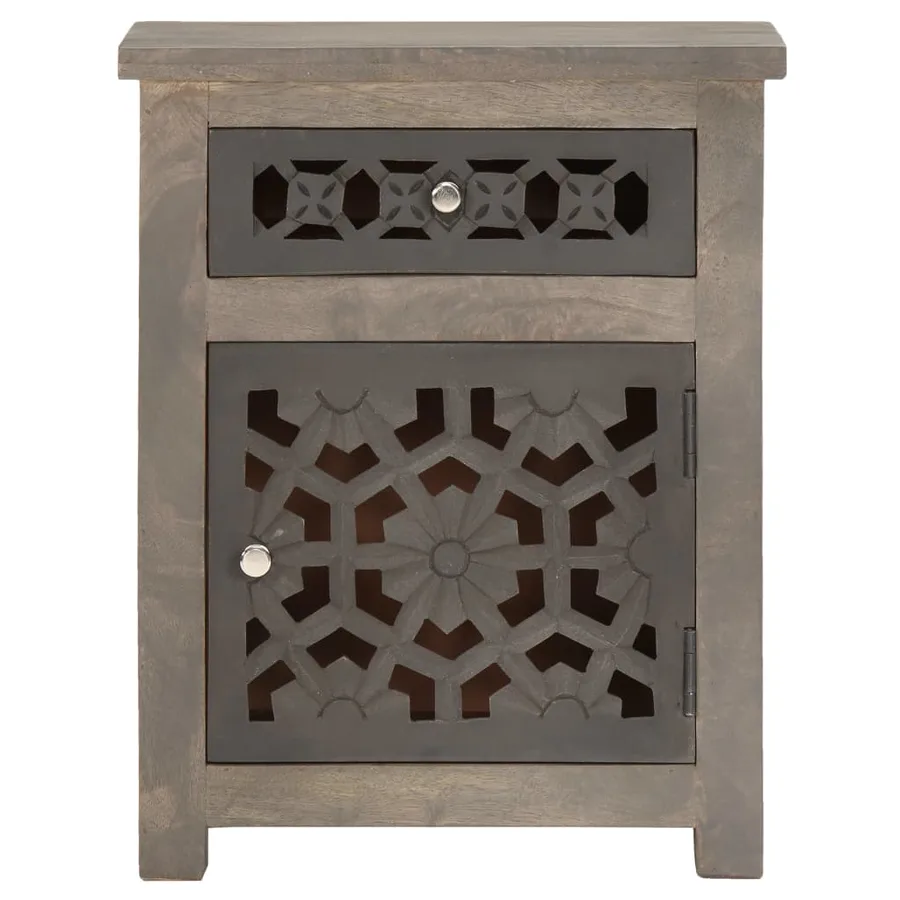 Table de chevet 40x30x50 cm Bois de manguier massif - 2