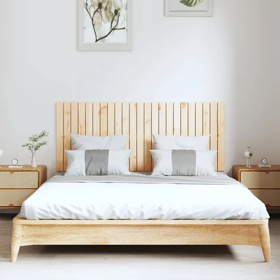 Tête de lit murale 147x3x60 cm Bois massif de pin - 3