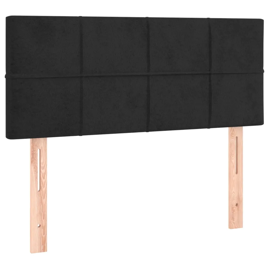 Tête de lit à LED Noir 100x5x78/88 cm Velours - 4