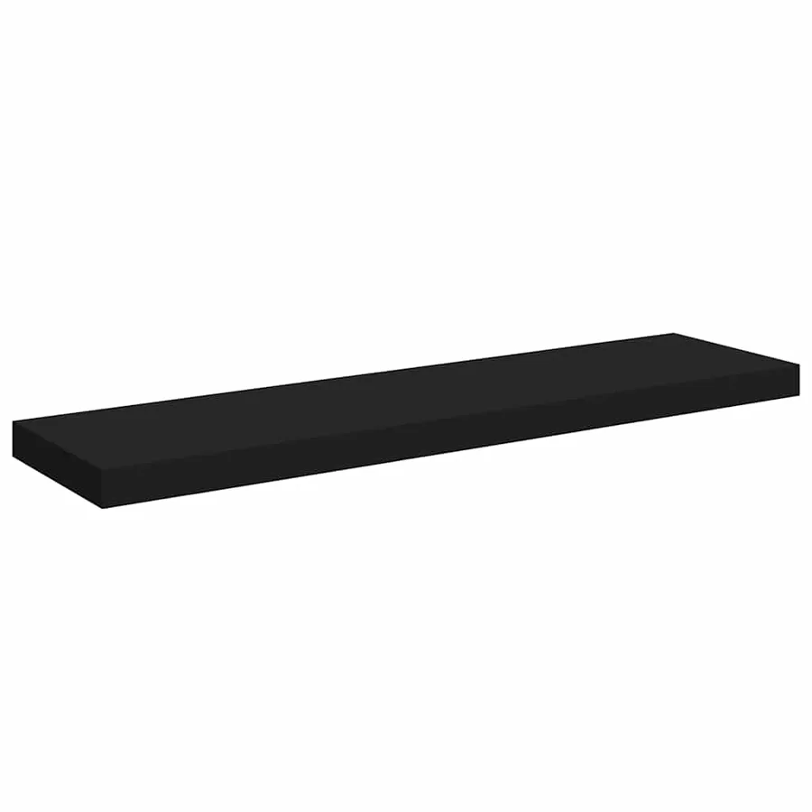 Étagères murales flottantes 4 pcs noir 90x23,5x3,8 cm MDF - 6
