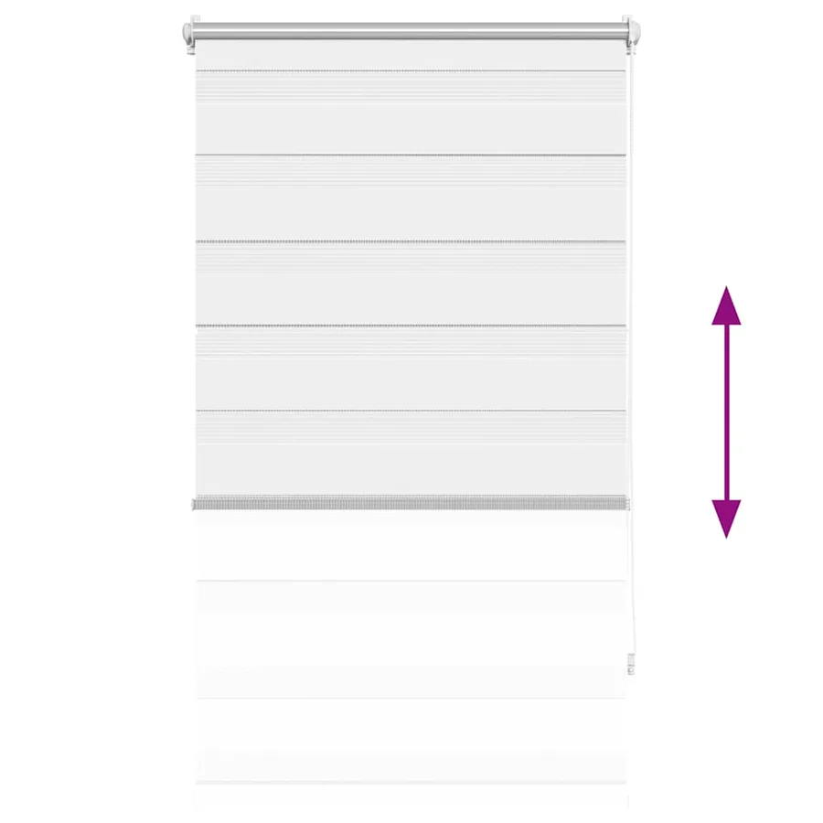 Store vénitien Zebra 70,9 x 120 cm, largeur du tissu 66,7 cm, blanc - 5