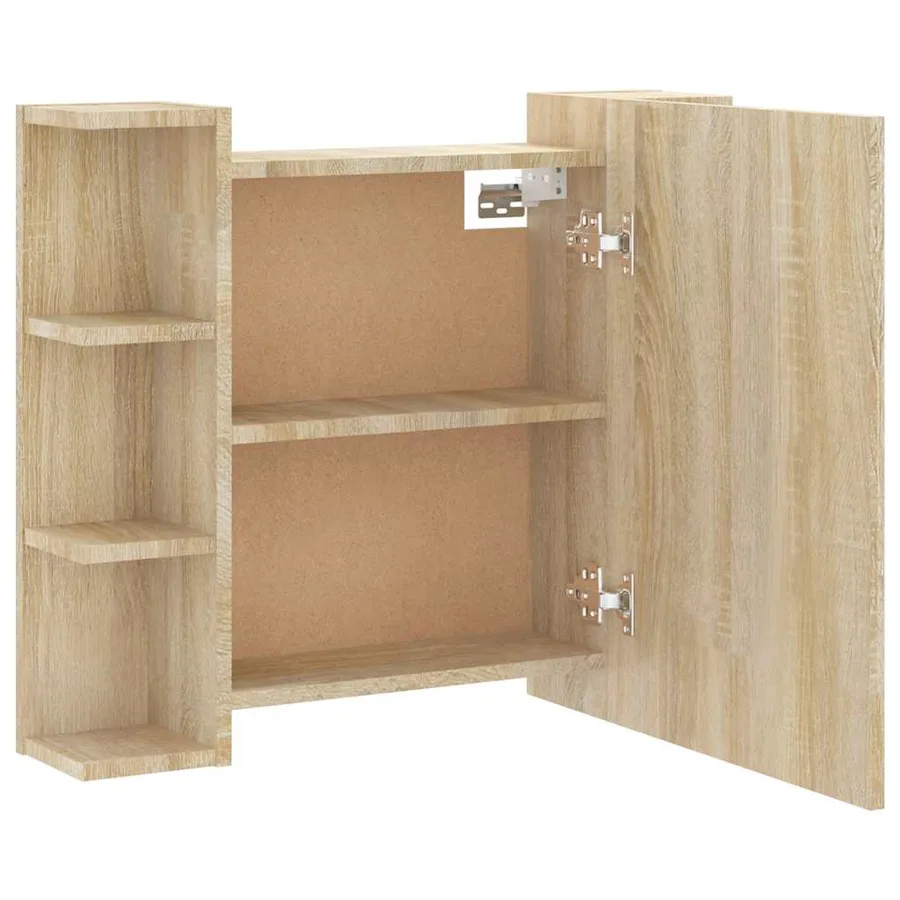 Armoire à miroir avec LED Chêne sonoma 70x16,5x60 cm - 11