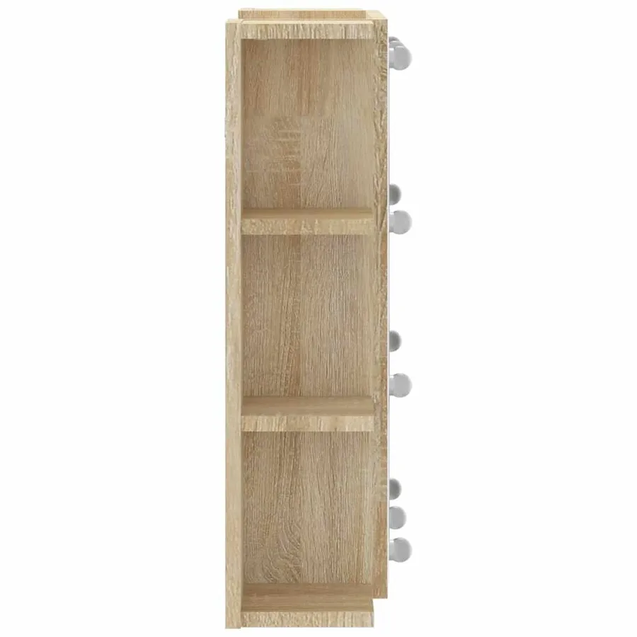 Armoire à miroir avec LED Chêne sonoma 70x16,5x60 cm - 9