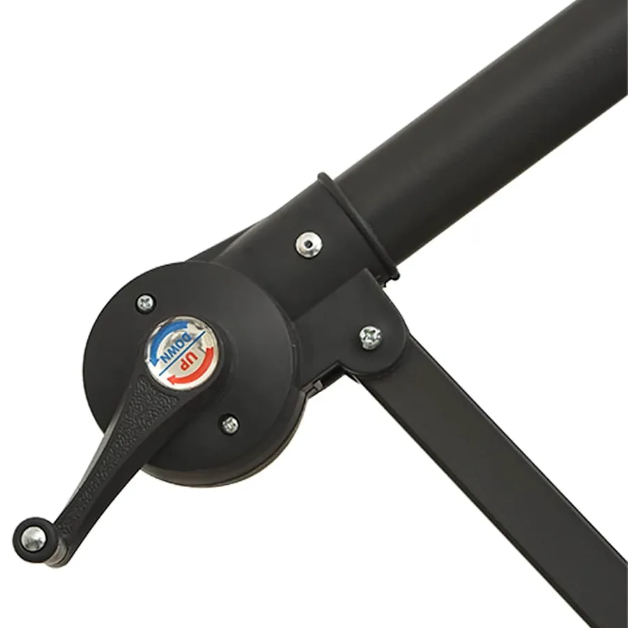Parasol de jardin en porte-à-faux et lumières LED mât en acier - 10