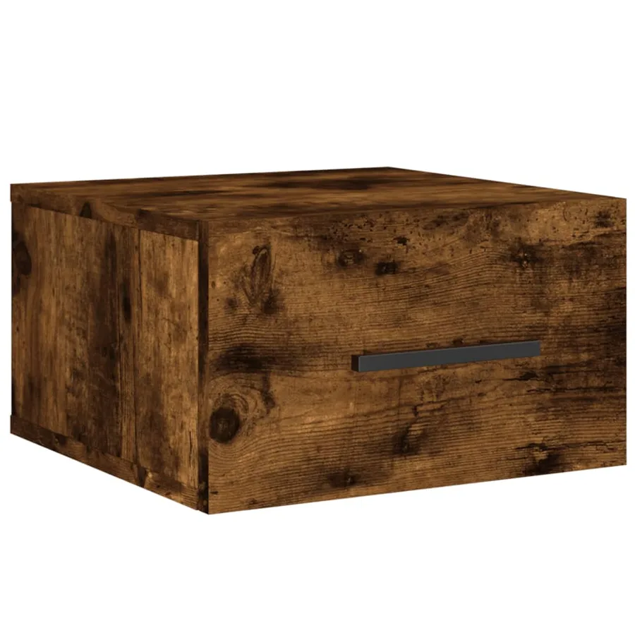 Tables de chevet murales 2 pcs chêne fumé 35x35x20 cm - 3