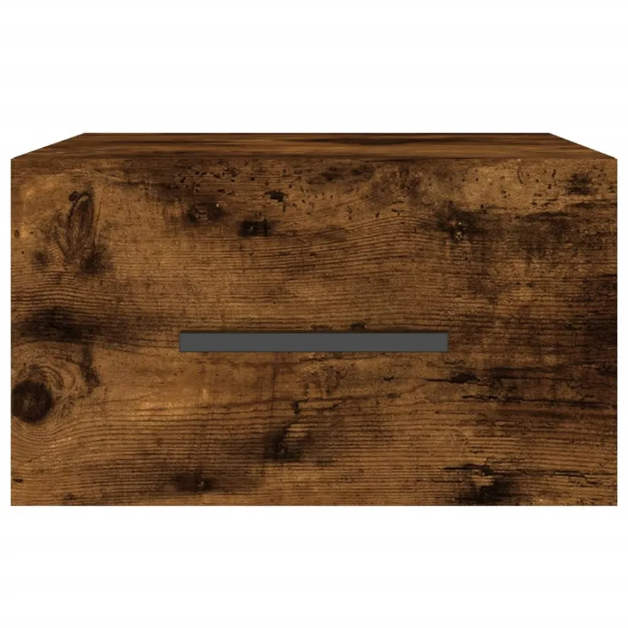 Tables de chevet murales 2 pcs chêne fumé 35x35x20 cm - 4