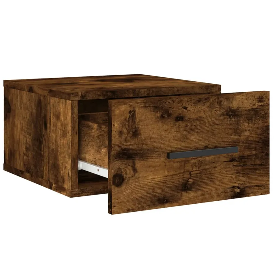 Tables de chevet murales 2 pcs chêne fumé 35x35x20 cm - 5