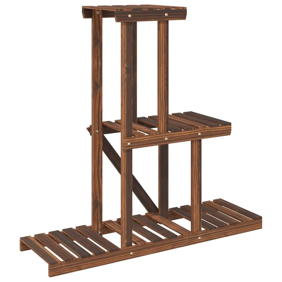 Support à fleurs 81x25x75,5 cm bois massif de sapin - 6