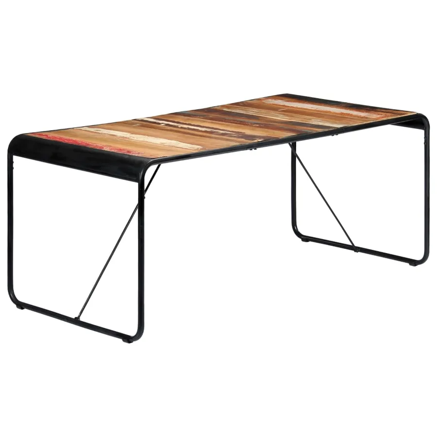 Table à manger 180x90x76 cm Bois de récupération massif - 10
