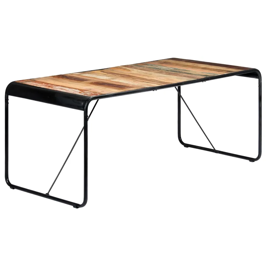 Table à manger 180x90x76 cm Bois de récupération massif - 11