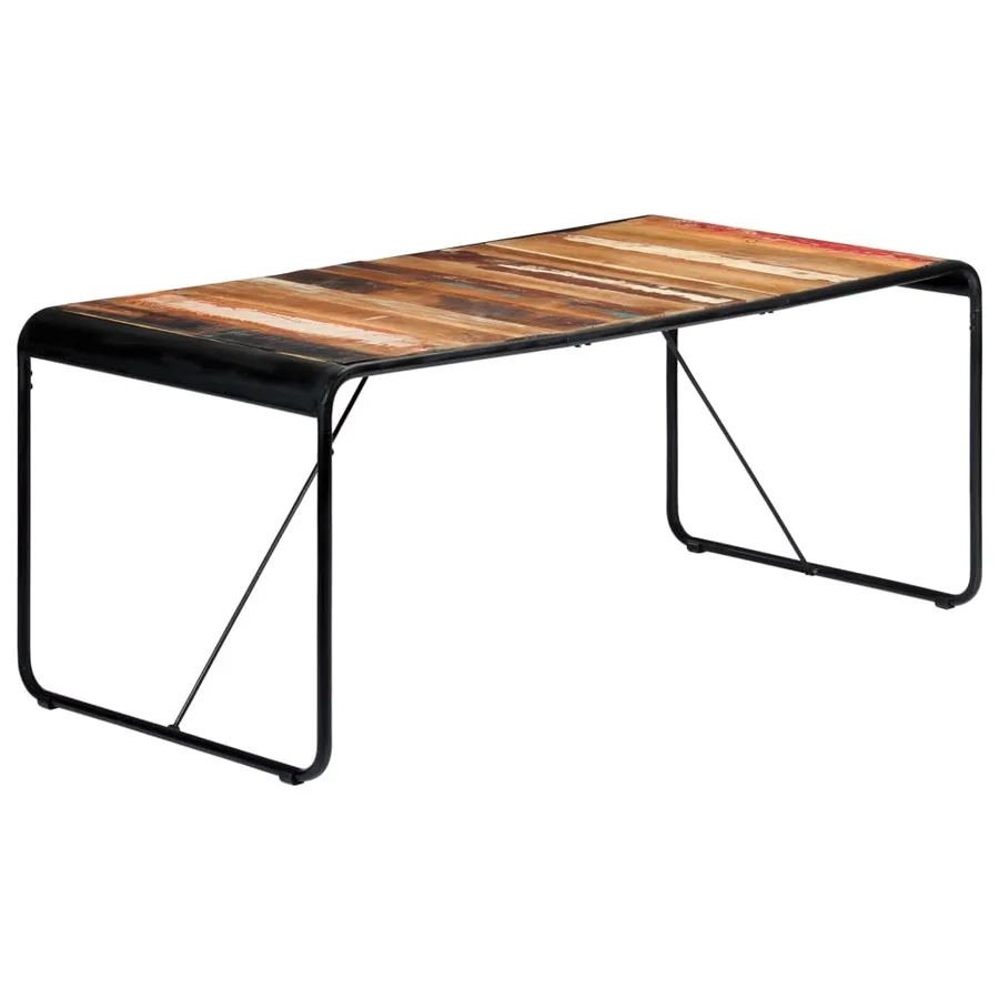 Table à manger 180x90x76 cm Bois de récupération massif - 12
