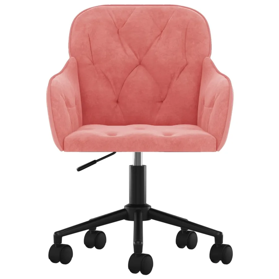 Chaises pivotantes à manger lot de 2 Rose Velours - 4