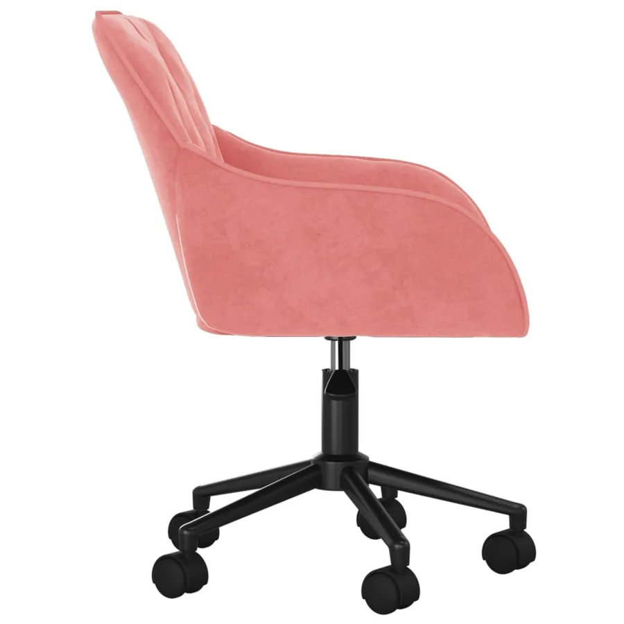 Chaises pivotantes à manger lot de 2 Rose Velours - 5